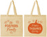 Personalized Thanksgiving Cotton Tote Bags - Pumpkin | 260016