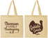 Personalized Thanksgiving Cotton Tote Bags - Gobble Turkey | 260018