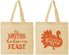 Personalized Thanksgiving Cotton Tote Bags - Lets Get Stuffed | 260020