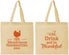 Personalized Thanksgiving Cotton Tote Bags - Eat Drink Thankful | 260036