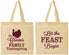 Personalized Thanksgiving Cotton Tote Bags - Let The Feast Begin | 260041