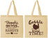 Personalized Thanksgiving Cotton Tote Bags - Turkey Gobble | 260043