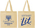 Personalized Hanukkah Cotton Tote Bags - Lets Get Lit | 270020