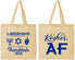 Personalized Hanukkah Cotton Tote Bags - Menorah Dreidel | 270024