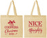 Personalized Christmas Cotton Tote Bags - Naughty Or Nice | 280008