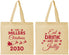 Personalized Christmas Cotton Tote Bags - Eat Drink And Be Jolly | 280010