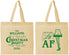 Personalized Christmas Cotton Tote Bags - Lit Af | 280011