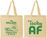 Personalized Christmas Cotton Tote Bags - Tacky Af | 280017