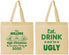 Personalized Christmas Cotton Tote Bags - Ugly Sweater | 280023