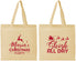 Personalized Christmas Cotton Tote Bags - Sleigh All Day | 280030