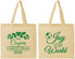 Personalized Christmas Cotton Tote Bags - Joy To The World | 280035