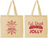 Personalized Christmas Cotton Tote Bags - Eat Drink Jolly | 280040