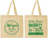 Personalized Christmas Cotton Tote Bags - Naughty Or Nice | 280047
