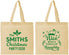 Personalized Christmas Cotton Tote Bags - Touch Of Naughty | 280049
