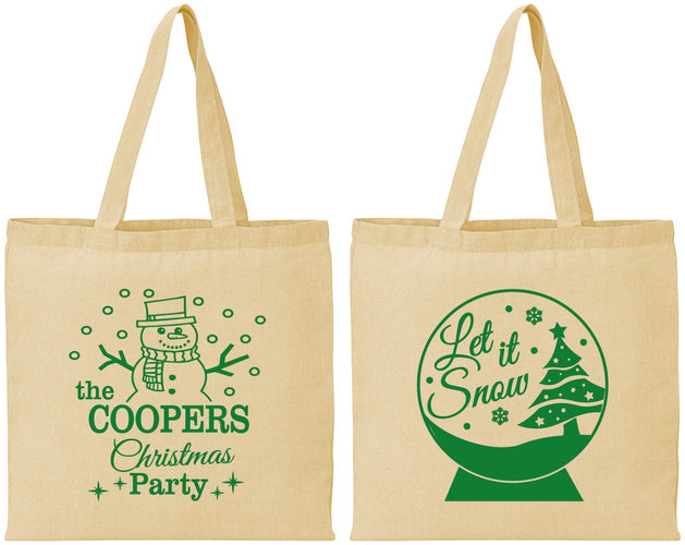 Personalized Christmas Cotton Tote Bags - Lets Get Lit | 280051