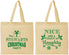 Personalized Christmas Cotton Tote Bags - Naughty Or Nice | 280069