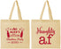 Personalized Christmas Cotton Tote Bags - Naughty Af | 280084