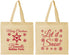 Personalized Christmas Cotton Tote Bags - Let Is Snow | 280088