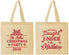 Personalized Christmas Cotton Tote Bags - Mistletoe | 280092