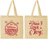 Personalized Christmas Cotton Tote Bags - Peace Joy Love | 280094