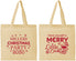 Personalized Christmas Cotton Tote Bags - Cocktail | 280098