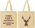 Personalized Wedding Cotton Tote Bags - Deer | 282