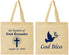Personalized Baptism Cotton Tote Bags - God Bless | 290005