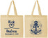 Personalized Wedding Cotton Tote Bags - Lets Get Nauti | 292