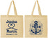 Personalized Wedding Cotton Tote Bags - They Tied The Knot Nautical | 293