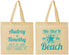 Personalized Wedding Cotton Tote Bags - We Did It On The Beach | 294