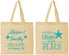Personalized Wedding Cotton Tote Bags - Started On The Beach | 295