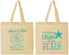 Personalized Wedding Cotton Tote Bags - Started On The Beach | 298