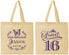 Personalized 16th Birthday Cotton Tote Bags - Butterfly | 300005