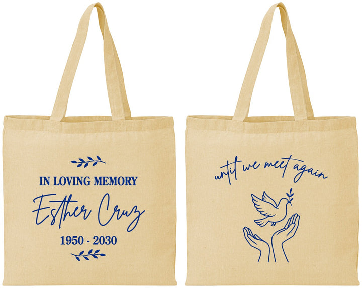 Personalized Memorial Cotton Tote Bags - In Loving Memory | 310004