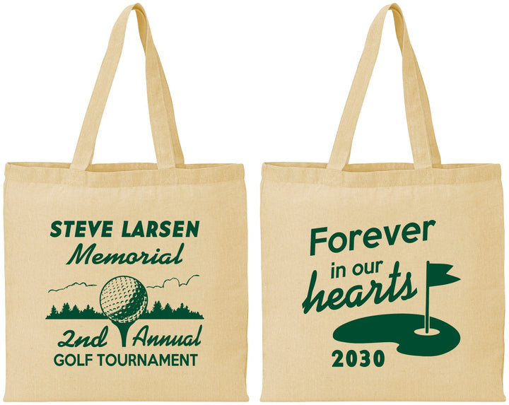 Personalized Memorial Cotton Tote Bags - Forever In Our Hearts | 310006