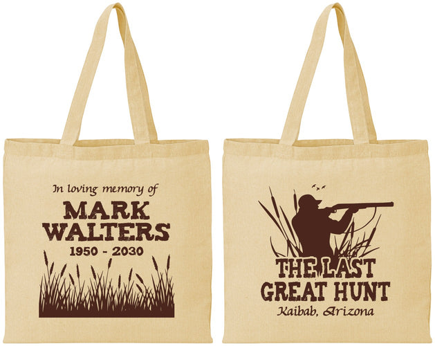 Personalized Memorial Cotton Tote Bags - The Last Great Hunt | 310020