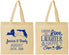 Personalized Wedding Cotton Tote Bags - Love Laughter Happily | 329