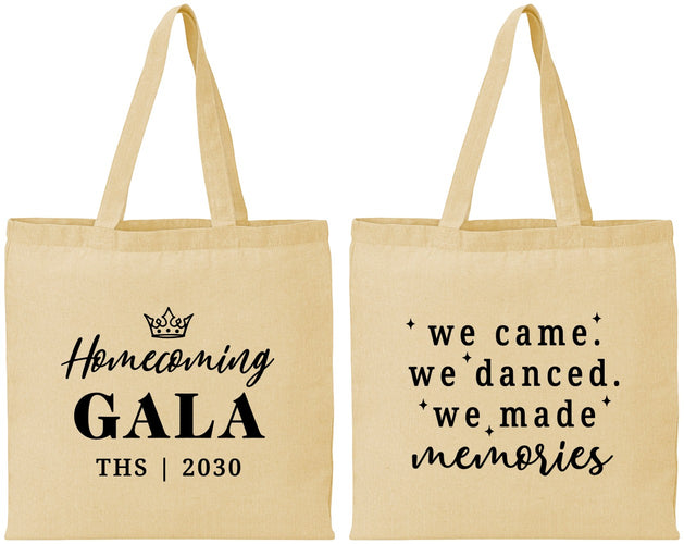 Personalized Homecoming Cotton Tote Bags - Danced Made Memories | 330008