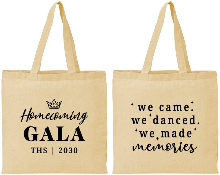 Personalized Homecoming Cotton Tote Bags - Danced Made Memories | 330008