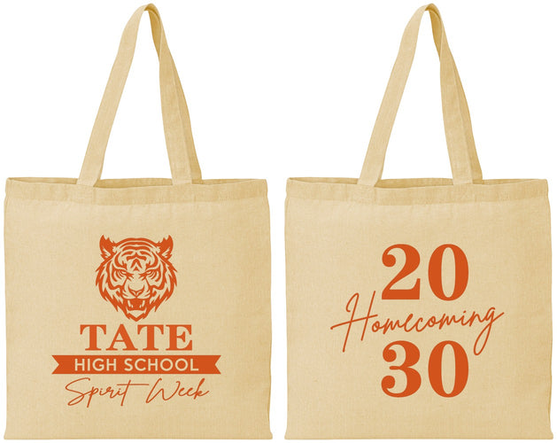 Personalized Homecoming Cotton Tote Bags - Hoco Spirit Week | 330015
