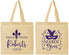 Personalized Wedding Cotton Tote Bags - Mardi Gras | 339