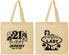 Personalized 21st Birthday Cotton Tote Bags - Legal At Last Vegas | 340003