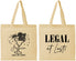 Personalized 21st Birthday Cotton Tote Bags - Legal At Last | 340005