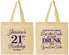 Personalized 21st Birthday Cotton Tote Bags - Candles Cake Drunk | 340010