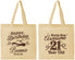 Personalized 21st Birthday Cotton Tote Bags - Cowgirl | 340013