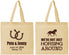 Personalized Wedding Cotton Tote Bags - Horseshoe | 341