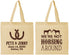 Personalized Wedding Cotton Tote Bags - Horseshoe | 342