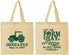 Personalized Wedding Cotton Tote Bags - Left The Farm Tractor | 351
