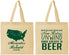 Personalized Wedding Cotton Tote Bags - Relax Unwind Enjoy Beer | 360