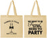 Personalized Wedding Cotton Tote Bags - Formal Here To Party | 366